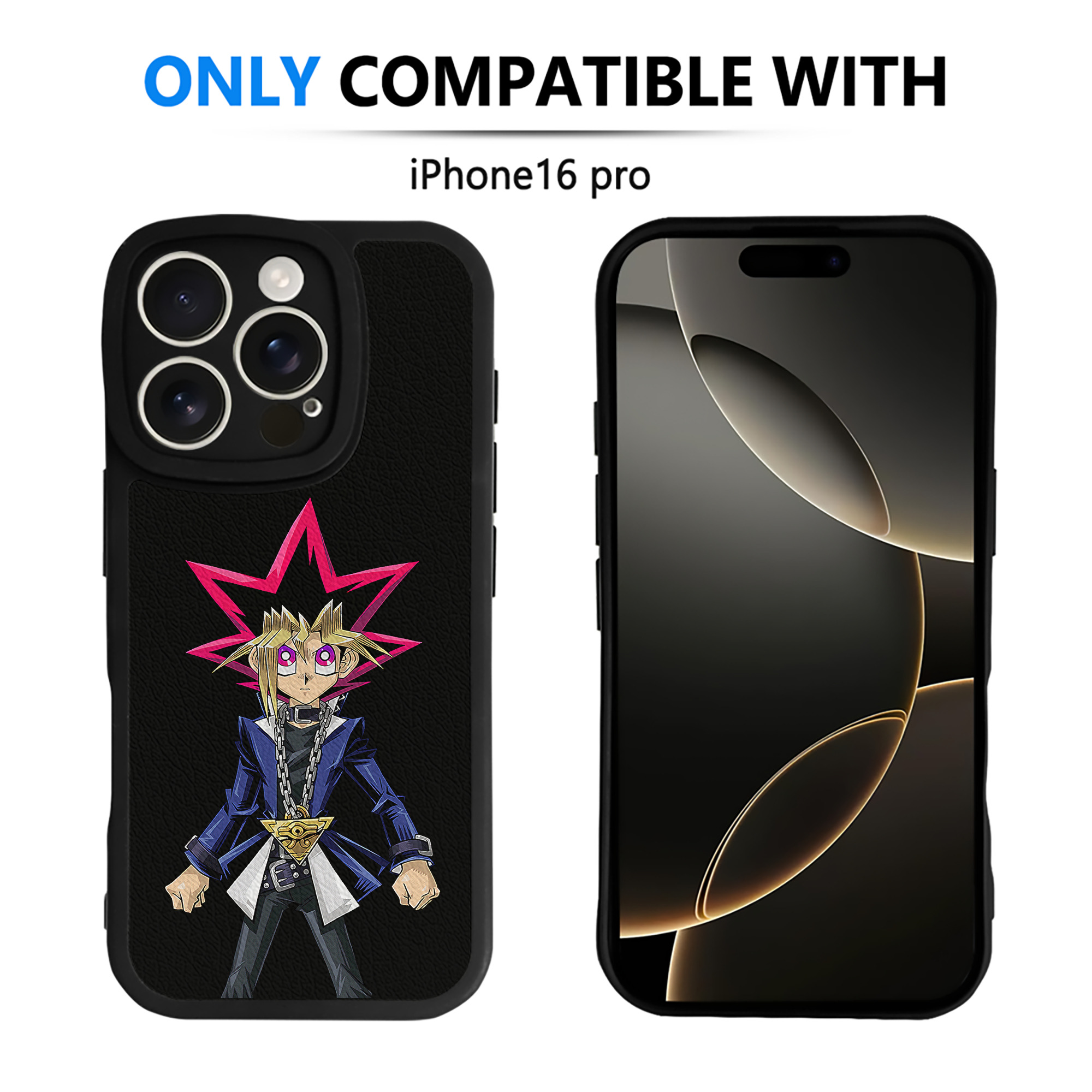 遊☆戯☆王 Yu-Gi-Oh! 【iPhone 16シリーズ対応】シリコンスマホケース（レザー調） 材質：シリコン
